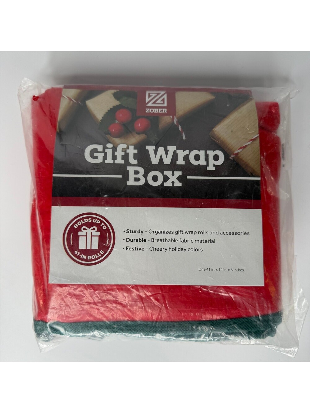 Underbed Gift Storage Wrapping Paper Storage Box Organizer Interior Pockets Fits